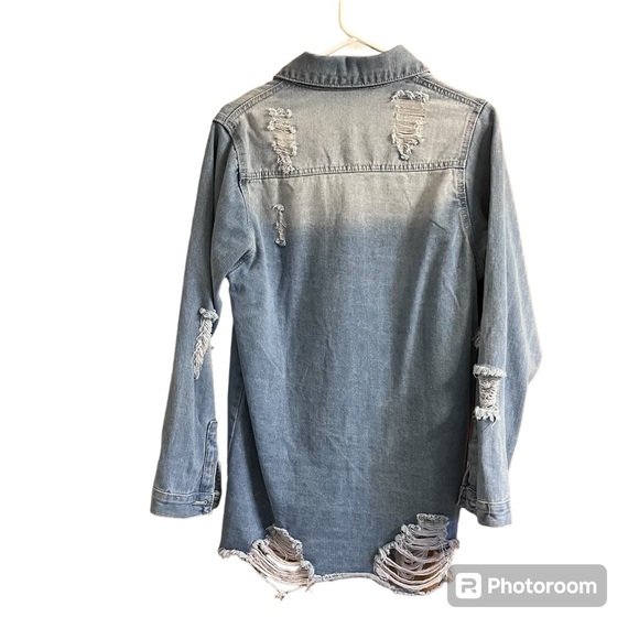 NWOT denim shacket - Picture 3 of 8